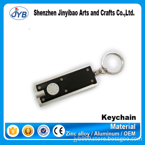 good quality custom logo plastic led light keyring with cheap price